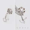 FLOWER FLORAL DESIGN TOP 316L SURGICAL STEEL CURVED BARBELL/EYEBROW